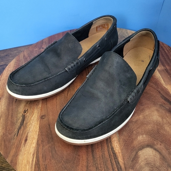 CLARKS Nubuck Suede Morven Sun Black Men's US10.5 EU44 - Picture 2 of 12